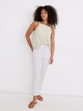 Madewell The High-Rise Slim Boyjean in Tile White Size 29